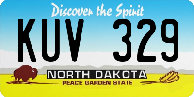 ND license plate KUV329