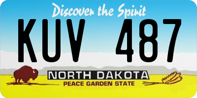 ND license plate KUV487