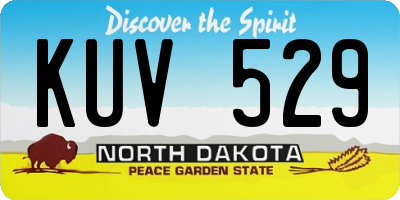ND license plate KUV529