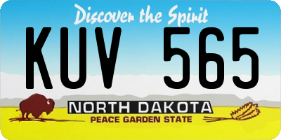 ND license plate KUV565