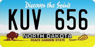 ND license plate KUV656