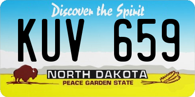 ND license plate KUV659