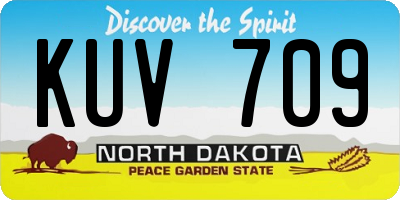 ND license plate KUV709