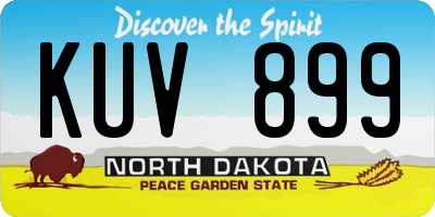 ND license plate KUV899