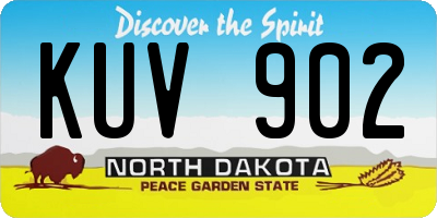 ND license plate KUV902