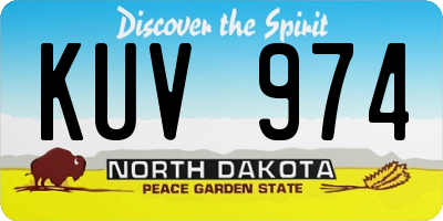 ND license plate KUV974