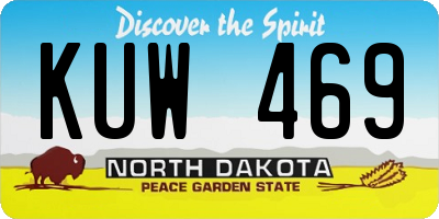 ND license plate KUW469