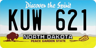 ND license plate KUW621