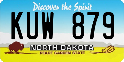 ND license plate KUW879