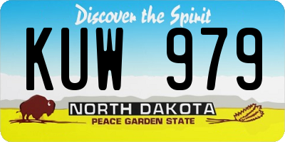 ND license plate KUW979
