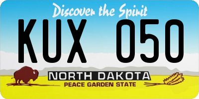 ND license plate KUX050