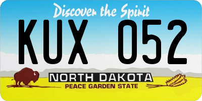 ND license plate KUX052