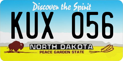 ND license plate KUX056