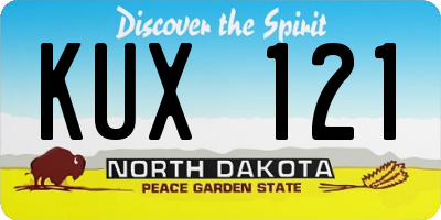 ND license plate KUX121