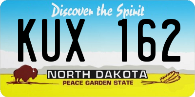 ND license plate KUX162