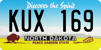 ND license plate KUX169