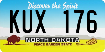 ND license plate KUX176