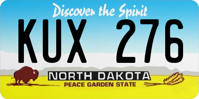 ND license plate KUX276