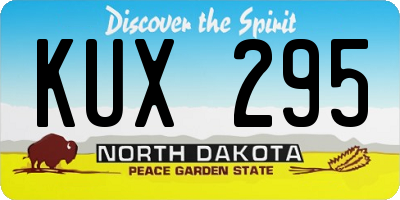 ND license plate KUX295