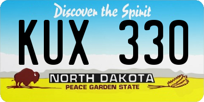 ND license plate KUX330