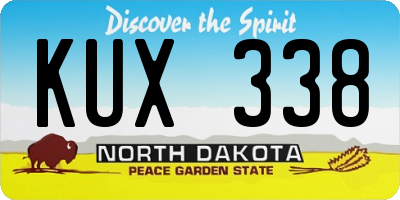 ND license plate KUX338