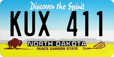 ND license plate KUX411