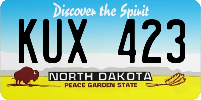 ND license plate KUX423