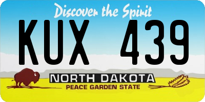 ND license plate KUX439