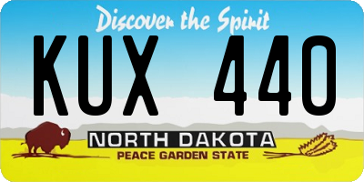 ND license plate KUX440