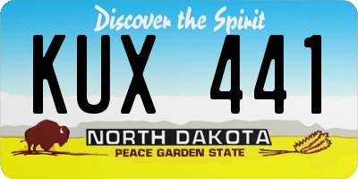 ND license plate KUX441