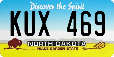 ND license plate KUX469