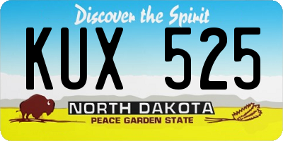 ND license plate KUX525