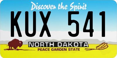 ND license plate KUX541