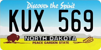 ND license plate KUX569