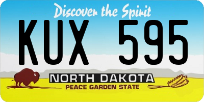 ND license plate KUX595