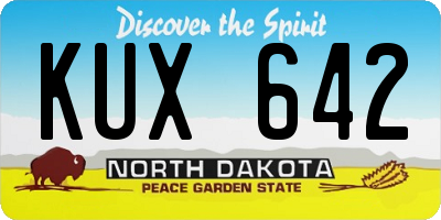 ND license plate KUX642