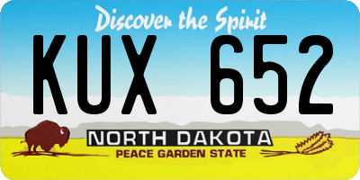 ND license plate KUX652