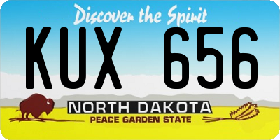 ND license plate KUX656