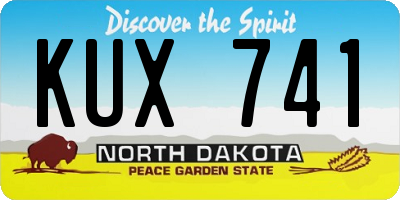 ND license plate KUX741