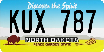 ND license plate KUX787