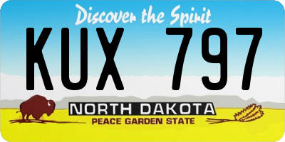 ND license plate KUX797