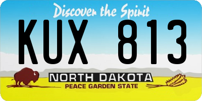 ND license plate KUX813