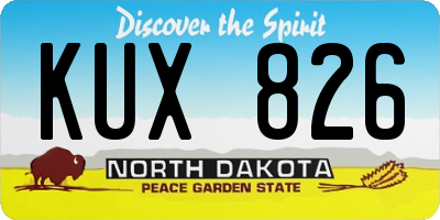 ND license plate KUX826