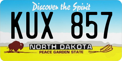 ND license plate KUX857