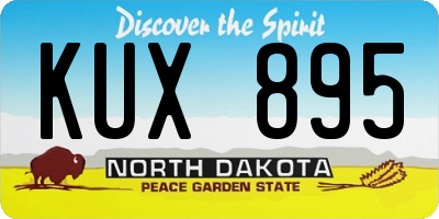ND license plate KUX895