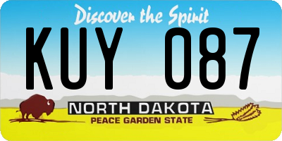 ND license plate KUY087