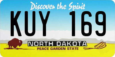 ND license plate KUY169