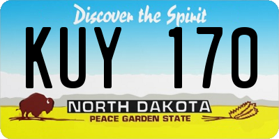 ND license plate KUY170