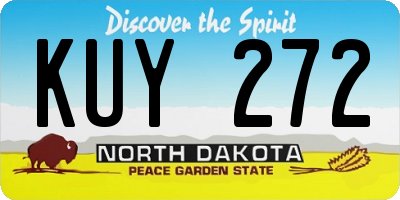 ND license plate KUY272