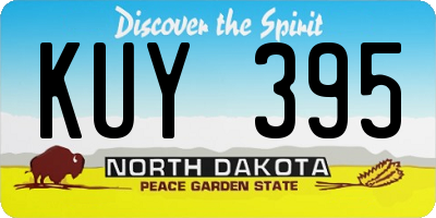 ND license plate KUY395